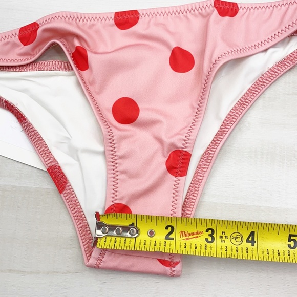 SOLID & STRIPED The RACHEL Bottom Pink Red Dot NWT - Picture 13 of 14